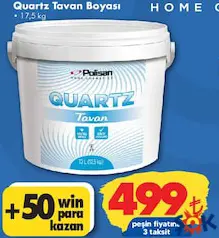 POLİSAN QUARTZ TAVAN BOYASI 17,5 KG POLİSAN QUARTZ TAVAN BOYASI 17,5 KG